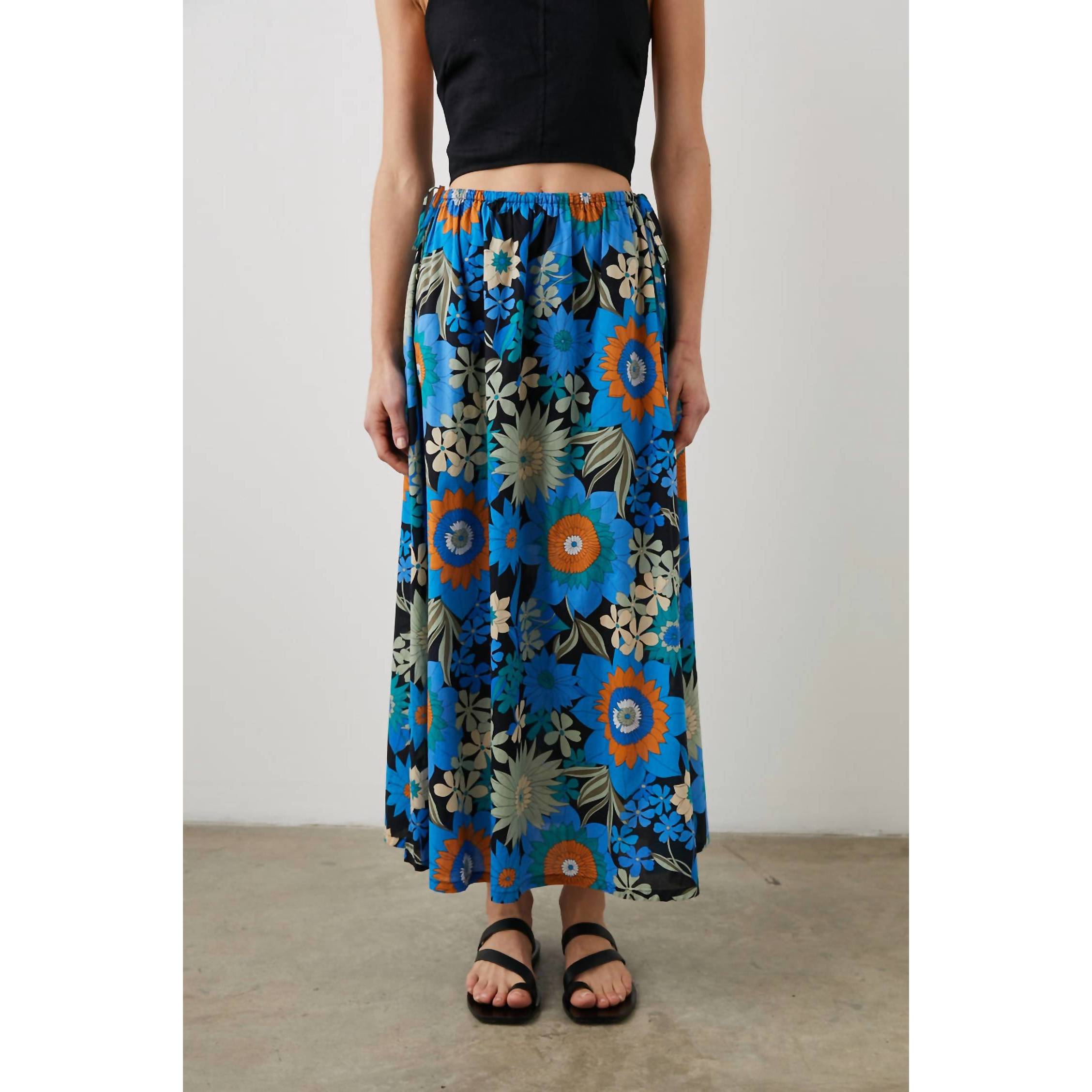 New Rails Beech Skirt In Azul Wildflower